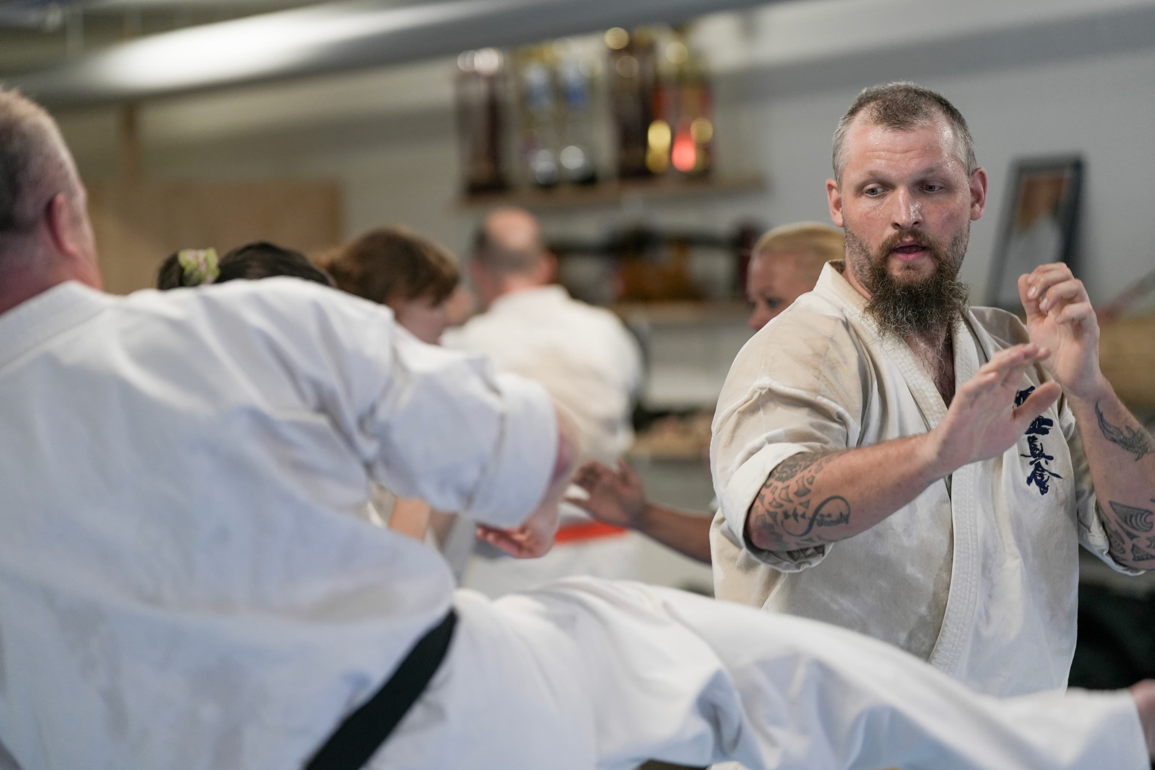 Kata-Vorführung im Okawa Dojo Baden